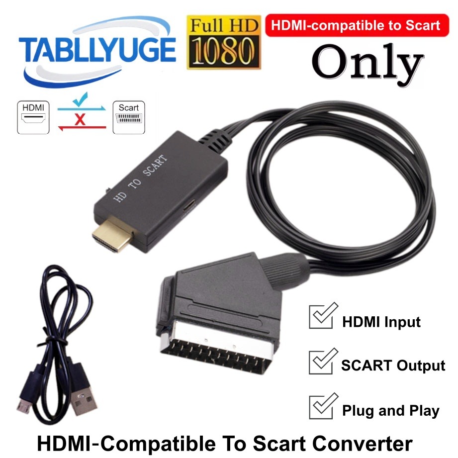 Kabel Konverter HDMI ke SCART, - Scart To Hdmi ulasan dan harga