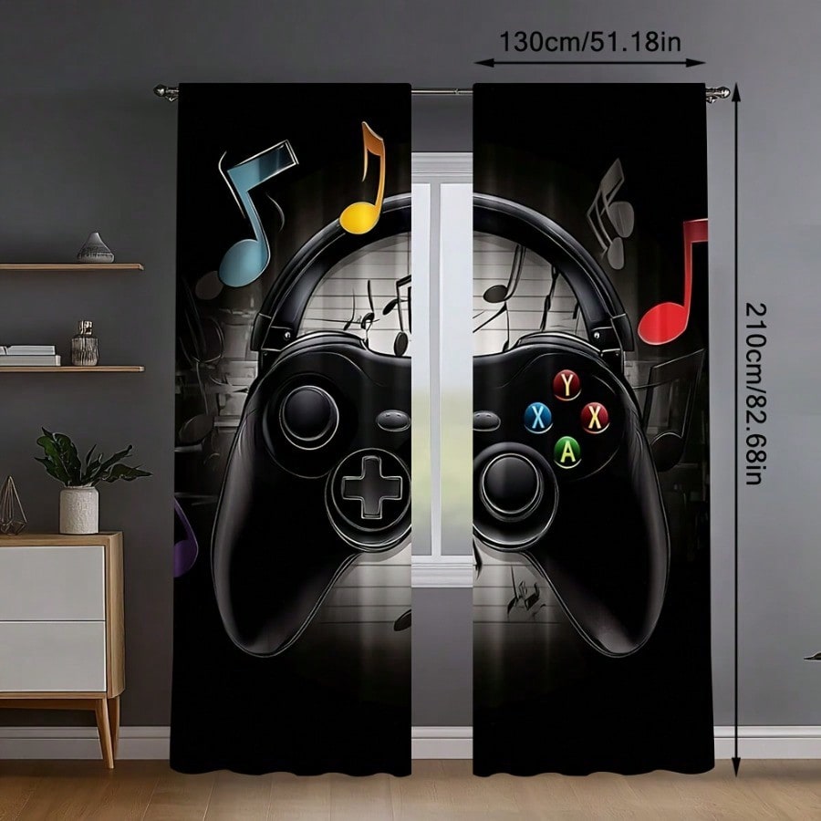 2 Buah Tirai Kamar Gaming Retr - Retro Gaming Youtube ulasan dan harga