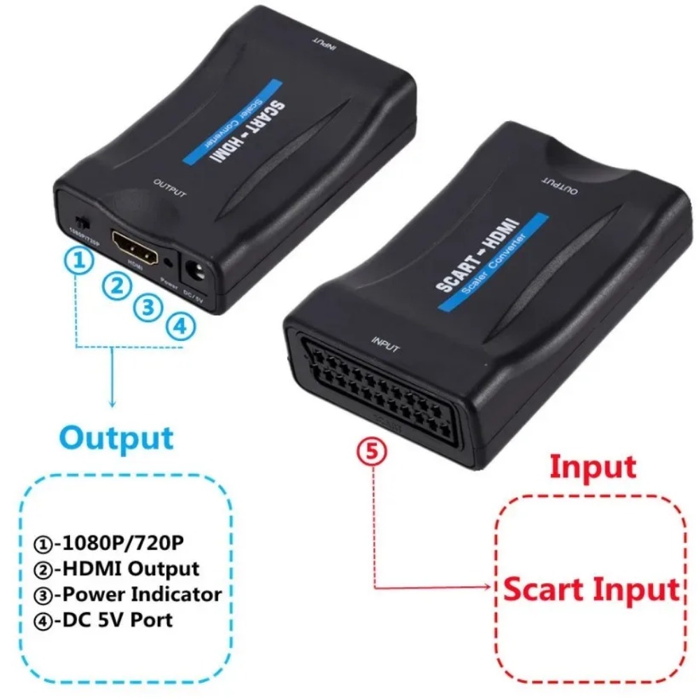 BGGQGG 1080P SCART ke HDMI, ad - Scart To Hdmi ulasan dan harga