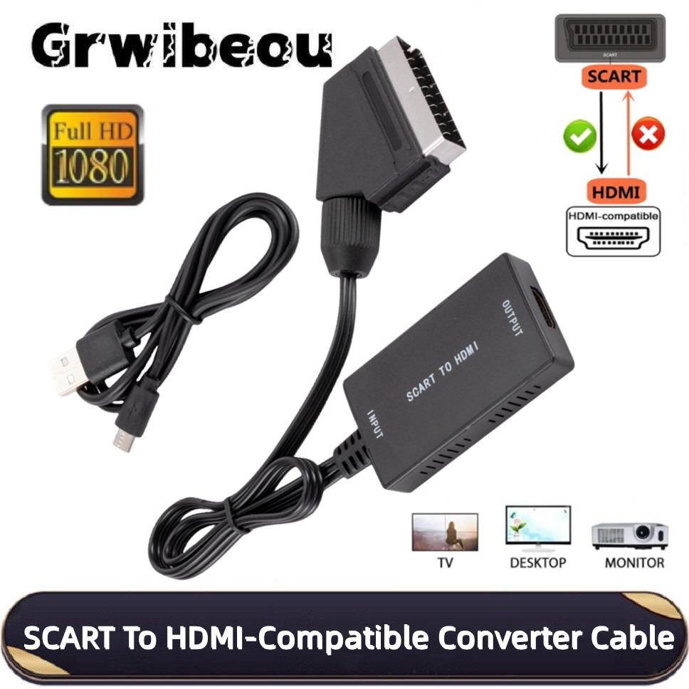 Konverter Kompatibel dengan HD - Scart To Hdmi ulasan dan harga